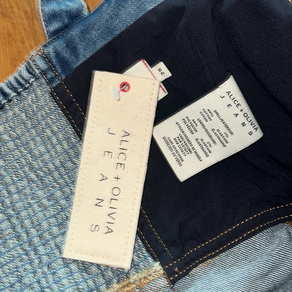 Alice + Olivia Lovetta Denim Wide-Leg Jumpsuit - Monterey Blue - Picture 11 of 11